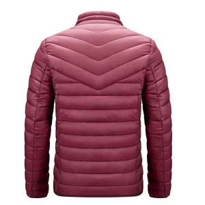 <b>Mens</b> Matte Finish Puffer Jacket Stand Collar Quilted <b>Winter</b> <b>Coat</b> Soft Filled <b>Warm</b> Casual Zip Front Outerwear Wholesale <b>Winter</b> - Product Image 5
