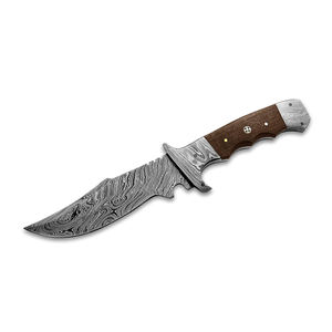 Cuchillo de Caza de Acero de Damasco de Estilo Tradicional, Hecho a Mano, Hoja Fija, Alta Calidad, OEM Personalizable, de Lujo, para Uso en Campamentos al Aire Libre - Product Image 1