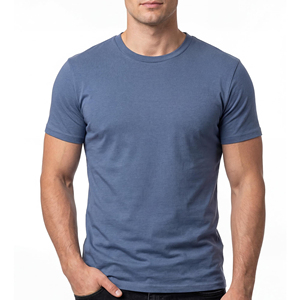 Camiseta de algodón para hombre, colores lisos, ajuste cómodo para uso diario, camiseta informal, 100% algodón orgánico peinado - Product Image 1