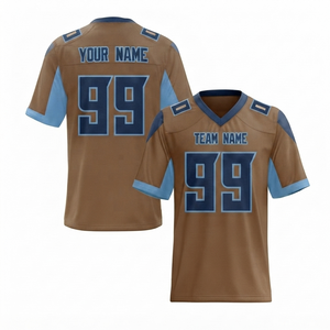 Ropa Deportiva, Jersey de Fútbol Americano Personalizado a la Moda, Nombre y Número del Equipo Personalizados, Transpirable, Sublimado, 100% - Product Image 1