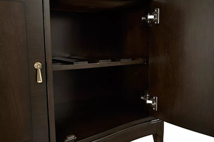 Modern Wood Sideboard <b>Cabinet</b> with Glass Doors and Storage for Dining Room Furniture - Product Image 2