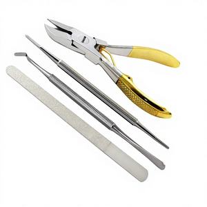 2026 Vente en gros OEM Kit d'instruments de chirurgie des ongles en acier inoxydable de haute qualité, manuel, autoclavable, avec cuillère et excavateur - Product Image 1