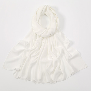 Solid Color Satin Hijab Scarf <b>Shawl</b> for Women Long <b>Wrap</b> Headscarf Office Daily Wear - Product Image 2