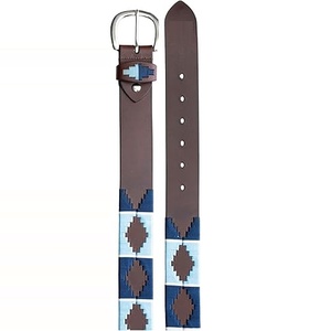 Ceinture de polo en cuir brodée sur mesure, boucle en étain, ceintures de polo en cuir de luxe à vendre - Product Image 3