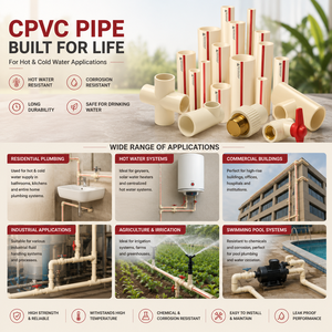 Tuyau CPVC de qualité supérieure du fabricant, conforme aux normes ASTM D 2846 et ASTM F-441, prix des tuyaux CPVC ASTM - Product Image 1