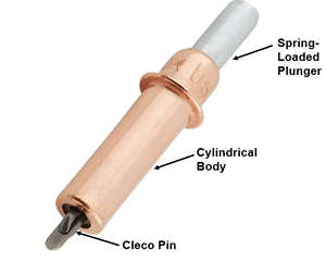 Spring Loaded Heavy-Duty Pneumatic/Air Powered Cylindrical Body Temporary Fasteners for Installation & Removal - Product Image 1