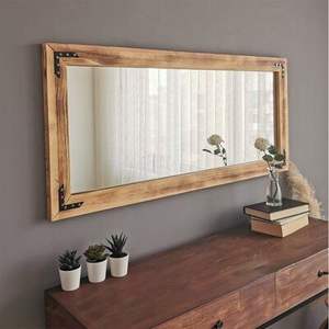 Miroir mural en bois éclairé, maximisant la réflexion de la lumière tout en étant un élément décoratif - Product Image 6