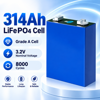 Cellule prismatique rechargeable LFP à semi-conducteurs haute capacité 3,2 V 314 Ah, 8000 cycles, pour stockage solaire domestique ESS