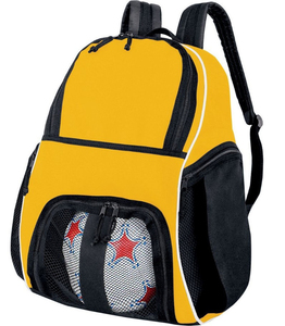 Sac à dos en nylon noir avec compartiment en filet pour ballon de basket, capacité 30-40L, idéal pour les activités sportives - Product Image 4