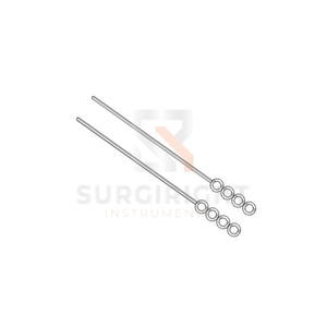 Bípode Draffin de Acero Inoxidable, Instrumento Quirúrgico Manual para Cirugía General, Adulto, 4 Orificios, 480 mm, Extremo Semicircular, de SurgiRight - Product Image 3