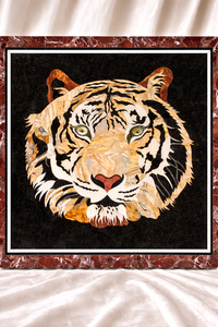 Mesa de Centro Moderna Ecológica con Incrustaciones de Mármol, Diseño de Tigre, Hecha a Mano, de Piedra Negra, Muebles de Lujo para Diwali, Venta al Por Mayor - Product Image 3