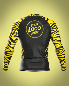 Camiseta de Manga Larga Personalizada para Hombre, Diseño de Tigre Negro y Amarillo, Transpirable, Ecológica, de Secado Rápido, para MMA, con Logotipo Impreso en la Parte Delantera - Product Image 2
