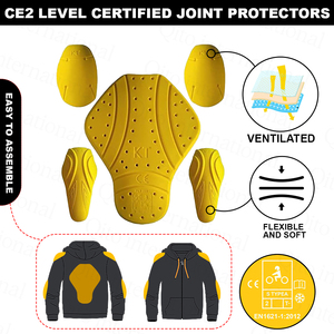 Blouson de moto hiver imprimé avec protection CE, doublure en aramide, veste de moto renforcée à séchage rapide pour homme - Product Image 6