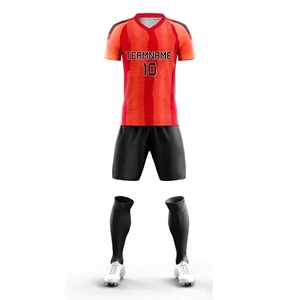 Uniforme de Fútbol de Alta Calidad Unisex con Logotipo Personalizado, Color Sólido, Sublimado, Cuello en V, Tela 100% Poliéster de Secado Rápido - Product Image 1