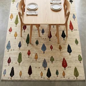 Tapis en laine noué à la main style Gabbeh, motif arbre multicolore, tapis décoratif fait main pour salon et chambre - Product Image 4