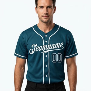 Camiseta de Béisbol Personalizada de Grado Torneo, 100% Poliéster, Ligera, Transpirable, Absorbe la Humedad, Cuello en V, Corte Atlético, Uniforme de Equipo - Product Image 2
