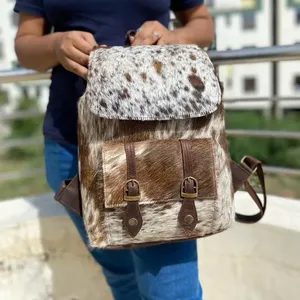 Mochila de Cuero Personalizada de Marca Hairon, Mochila de Piel de Vaca Genuina, Estilo Occidental, Fábrica de Bolsos de Cuero LHBP-0294 - Product Image 3