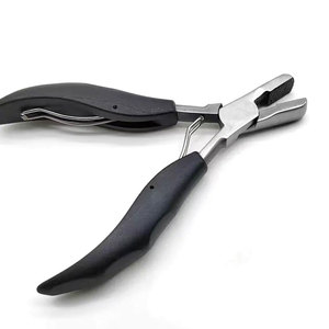 Pinces professionnelles pour extensions de cheveux, pour micro-anneaux et retrait de fusion, pinces et outils de précision pour extensions de cheveux à pointe plate - Product Image 1