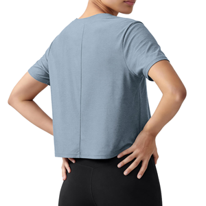 Camisetas cortas de verano hechas a medida, estilo casual con hombros caídos, tops cortos para mujer a bajo precio. - Product Image 6