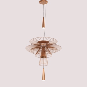 Luxury <b>Rose</b> Gold Chandelier Pendant <b>Light</b> Modern Geometric Hanging Ceiling Lamp Contemporary Artistic Pendant Fixture - Product Image 4