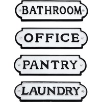 Panneaux muraux métalliques traditionnels pour salle de bain, bureau, garde-manger, buanderie, lot de 4, rectangulaires, décoration intérieure