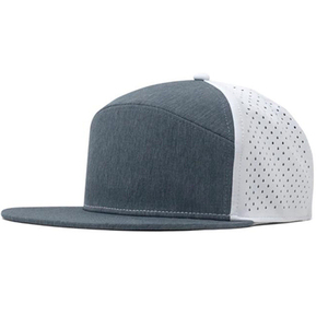 Unisex 6-Panel Snapback <b>Cap</b> Solid Color Mesh Breathable Adjustable Flat Brim Baseball Hat for Adults Casual Spring Summer Wear - Product Image 5