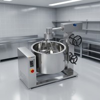 Chaudière à vapeur rotative à induction Amicook 380V/440V, modèle professionnel pour la restauration, cuisson de currys, qualité industrielle pour restaurants.