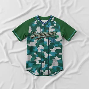 Camiseta de béisbol unisex, deportiva, transpirable, que absorbe la humedad, con estampado digital, 100% poliéster. - Product Image 6
