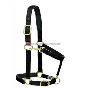 Cabestro ajustable estilo australiano para caballo inglés, rojo, azul, negro, hecho de nailon y PVC con accesorios niquelados. - Product Image 6
