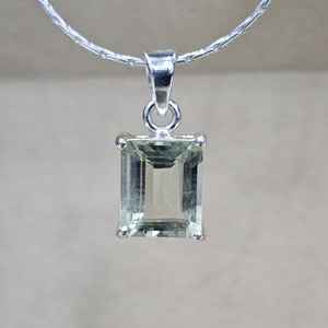 Juego de Joyería de Plata de Ley 925 de Lujo, Aretes y Collar con Piedras Preciosas Naturales de Aguamarina con Corte Esmeralda para Mujer, Joyería de Boda - Product Image 1