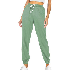 Ladies Fashion Streetwear Women's Solid Color 100% Cotton Cargo Pants Pockets Mid Waist <b>Drawstring</b> Closure Pants <b>Trousers</b> - Product Image 1
