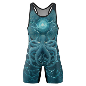 Sublimation Unisex Fitness Gym Wrestling Singlet Sports Body Building <b>Muscle</b> Sleeveless Wrestling <b>Suit</b> for Adults Spandex - Product Image 2