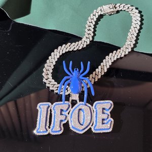 จี้เงินแท้ 925 ประดับเพชรโมอิสซาไนต์ สไตล์คลาสสิกฮิปฮอป เครื่องประดับสำหรับทุกเพศ - Product Image 1