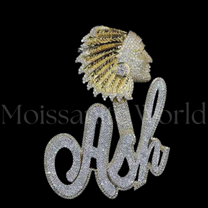 Premium Quality 925 Silver Moissanite Diamond <b>Pendant</b> Iced Out Hip Hop Jewelry Charm <b>Necklace</b> <b>for</b> <b>Men</b> Women Available <b>For</b> Sale - Product Image 5