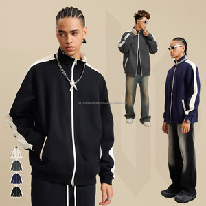 440G Heavyweight Full Face Zip up Hoodies y Jogger Set Custom Contraste Sports Chándal Fabricante - Product Image 1