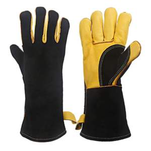 Gants de sécurité en cuir pleine fleur de qualité supérieure, résistants à la chaleur extrême, durables, renforcés, équipement de protection pour soudeurs - Product Image 2