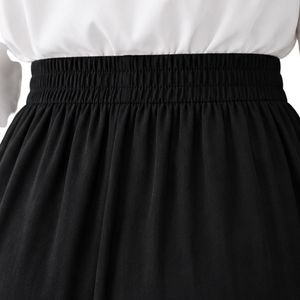 Manufacturer Custom <b>White</b> and Black Women Long Sleeve Blouse and <b>Maxi</b> Skirt Set Button Up High Waist Modest Two Piece Outfit OEM - Product Image 6