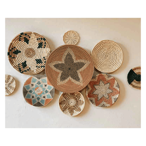 Decoración de pared estilo bohemio de hierba marina, hecha a mano en Vietnam, con hierba marina tejida para decoración de pared y estilo rústico. - Product Image 1