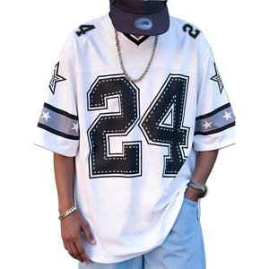 ชุดยูนิฟอร์มทีม OEM ขายส่ง พร้อมโลโก้และหมายเลขแบบกำหนดเอง เสื้อฟุตบอลอเมริกัน ผ้าตาข่ายระบายอากาศ ผลิตจำนวนมาก - Product Image 2