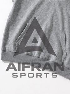 เสื้อฮู้ดดี้ผู้ชายทรงโอเวอร์ไซส์ แบรนด์ AIFRAN ผ้าคอตตอนผสมโพลีเอสเตอร์ ทรงหลวม สีพื้น สไตล์ลำลอง สำหรับฤดูใบไม้ผลิ แบบสวมหัว ODM ขายส่ง - Product Image 4