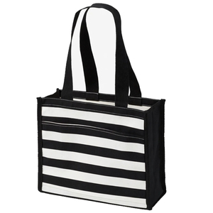 Customizable Bohemian Fashion Canvas <b>Tote</b> Bag with Black Handles and White Front Panel for Shopping Travel Everyday Use - Product Image 4