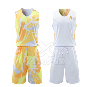 Uniforme de basket-ball réversible en tissu 100% polyester, léger et respirant pour mouvements rapides, service OEM, haute qualité - Product Image 4