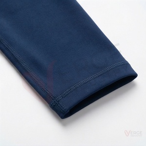 <b>Women</b> <b>Navy</b> Blue Ribbed Scoop Neck Crop Top High Waist <b>Leggings</b> Yoga 2 Piece Set - Product Image 6