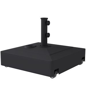 Base per Ombrellone da Esterno Nera con Ruote, Riempibile con Acqua, per Pali da 1.38/1.5/1.89 Pollici, Capacità di Carico 88-134 Libbre - Product Image 1