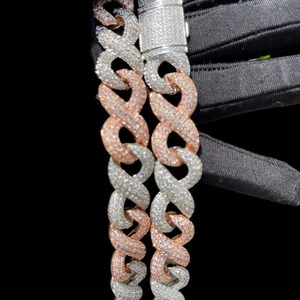 สร้อยคอแบบฮิปฮอปสำหรับผู้ชาย ทรง Ice Out 2 Row Prong ขนาด 16 มม. ประดับเพชรแล็บโกรว์ สไตล์แร็ปเปอร์ ทองคำขาว 14K หรือ ทองคำโรสโกลด์ พร้อมใบรับรอง IGI - Product Image 5