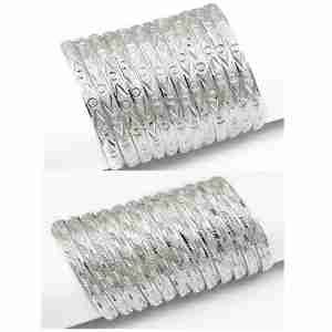 Juego de Brazaletes de Latón Plateado con Diseños Variados para Mujer, Venta al Por Mayor, Tamaños Personalizados, Paquete de 10 Docenas - Product Image 1