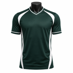Camiseta de Fútbol Personalizada Verde y Blanca, Transpirable, Antibacteriana, 100% Poliéster, Sublimada, Uniforme Deportivo para Equipo - Product Image 1