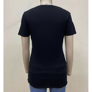 Camiseta Premium de Cuello Redondo para Mujer, Tela de Algodón Suave, Cómoda, Informal, Elegante, para Uso Diario, Colección de Verano - Product Image 4