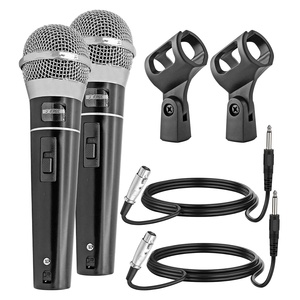 Micrófono XLR de 5 Núcleos, 2 Piezas, Micrófono Dinámico para Karaoke, Micrófonos de Estudio para Cantar, Micrófono de Mano - Product Image 1