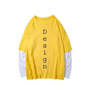 เสื้อยืดแขนยาวผู้ชายสองชั้น ผ้าฝ้าย 100% ขายส่ง รับสกรีนโลโก้ |   เสื้อผ้าสตรีทแวร์สไตล์ลำลอง แห้งเร็ว เป็นมิตรกับสิ่งแวดล้อม - Product Image 1